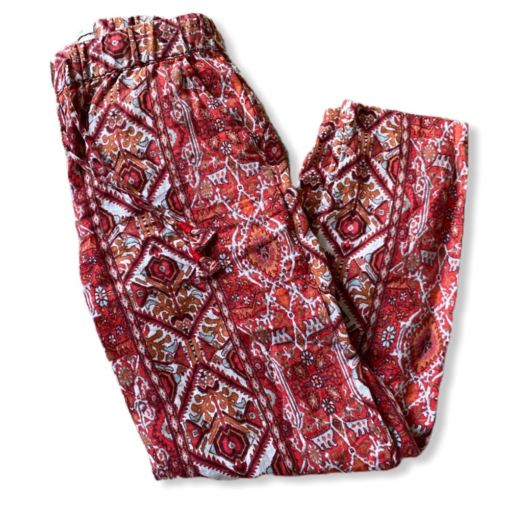 S Rachel Zoe linen Aztec print pants